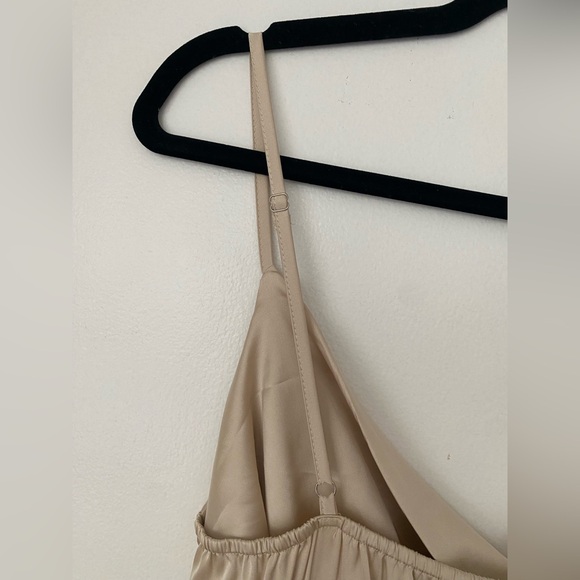 Kittenish - Champagne Silky Cowl Neck Jumpsuit - Picture 12 of 15